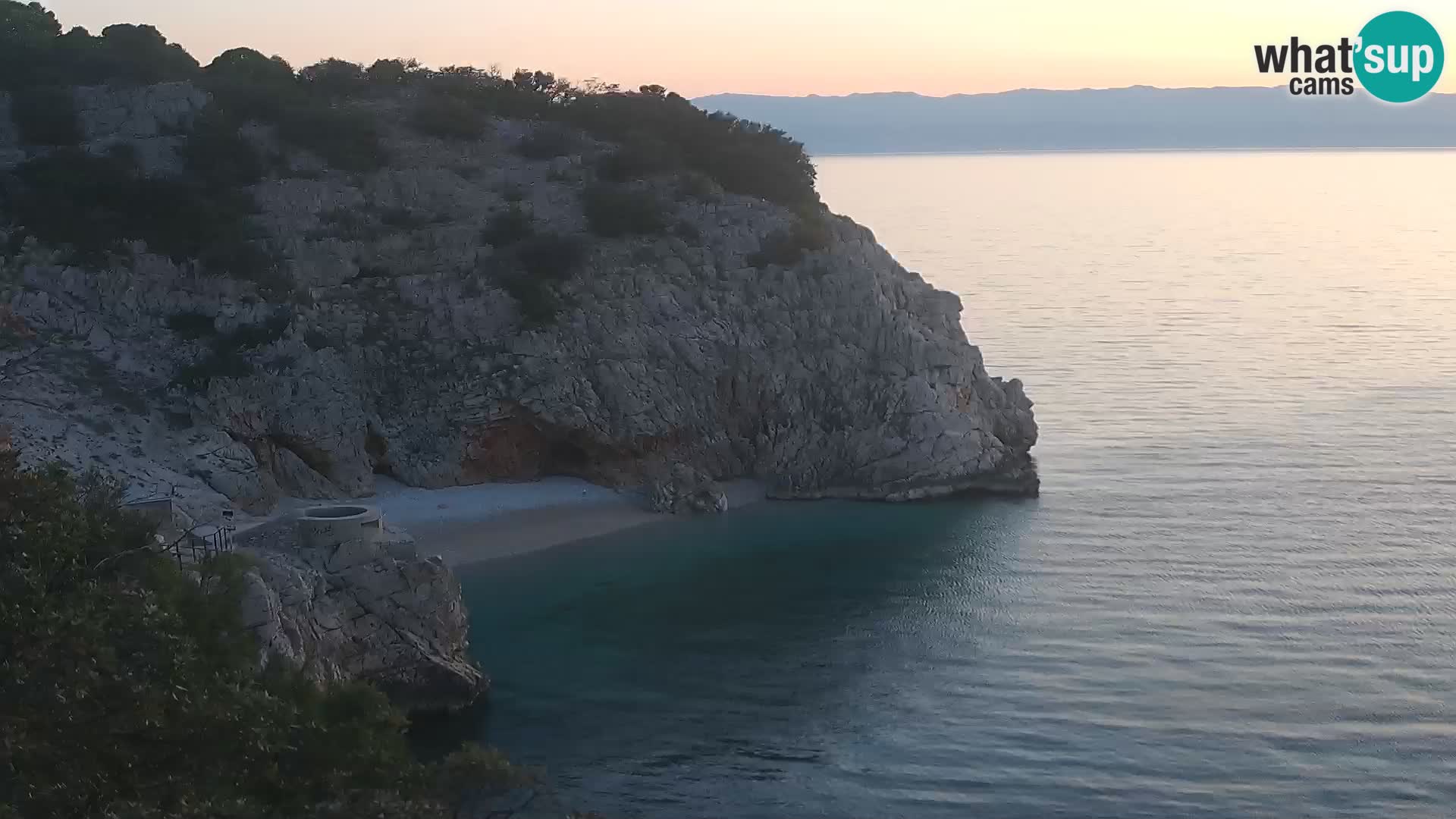 Cámara web de la playa de Brseč en Mošćenička Draga, Croacia