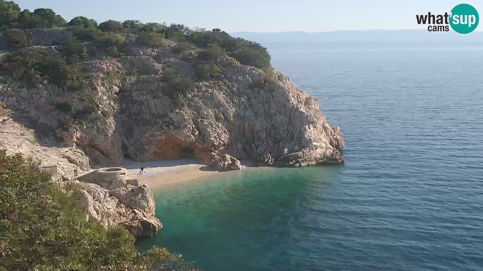 Cámara web de la playa de Brseč en Mošćenička Draga, Croacia