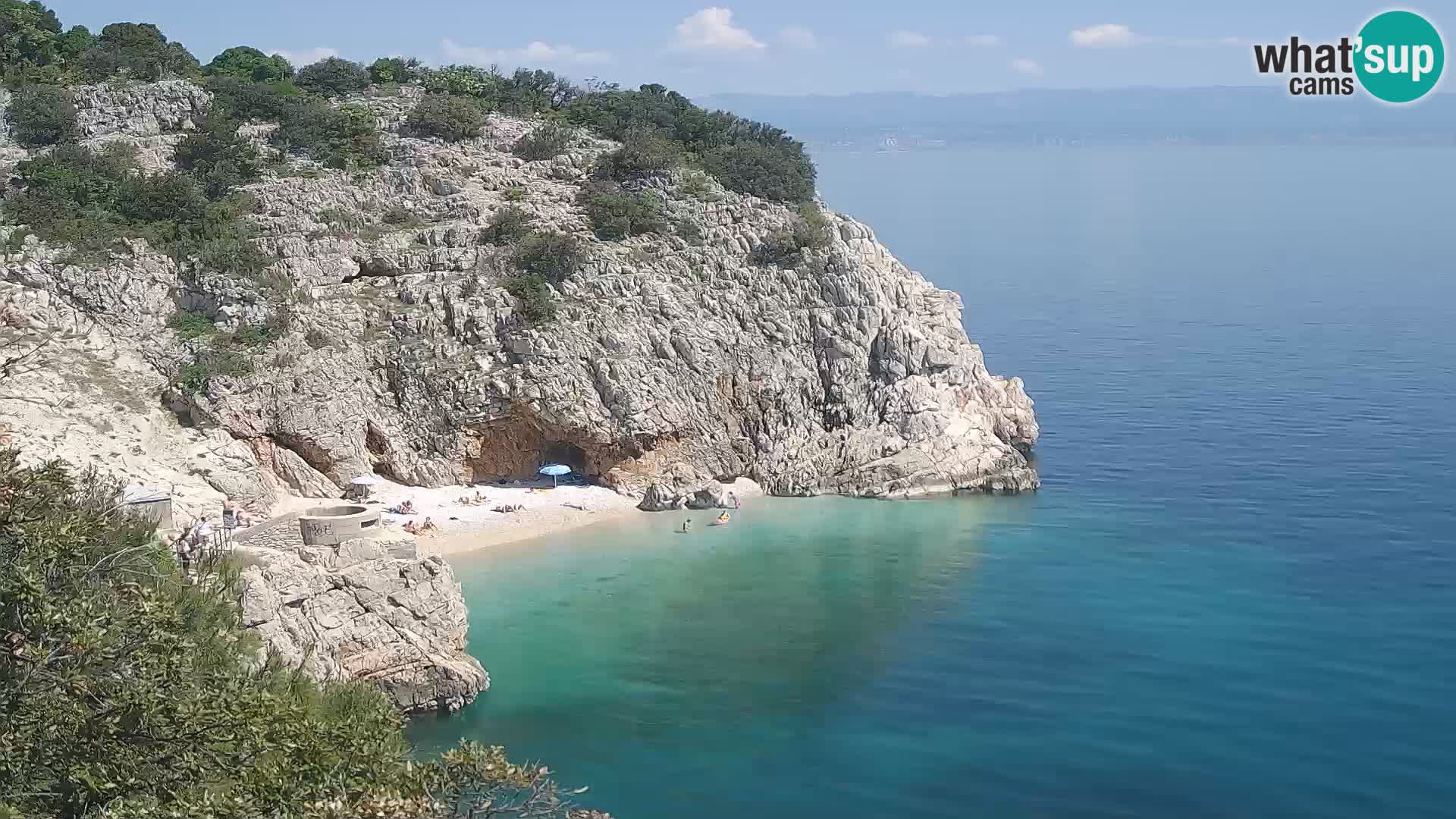 Cámara web de la playa de Brseč en Mošćenička Draga, Croacia