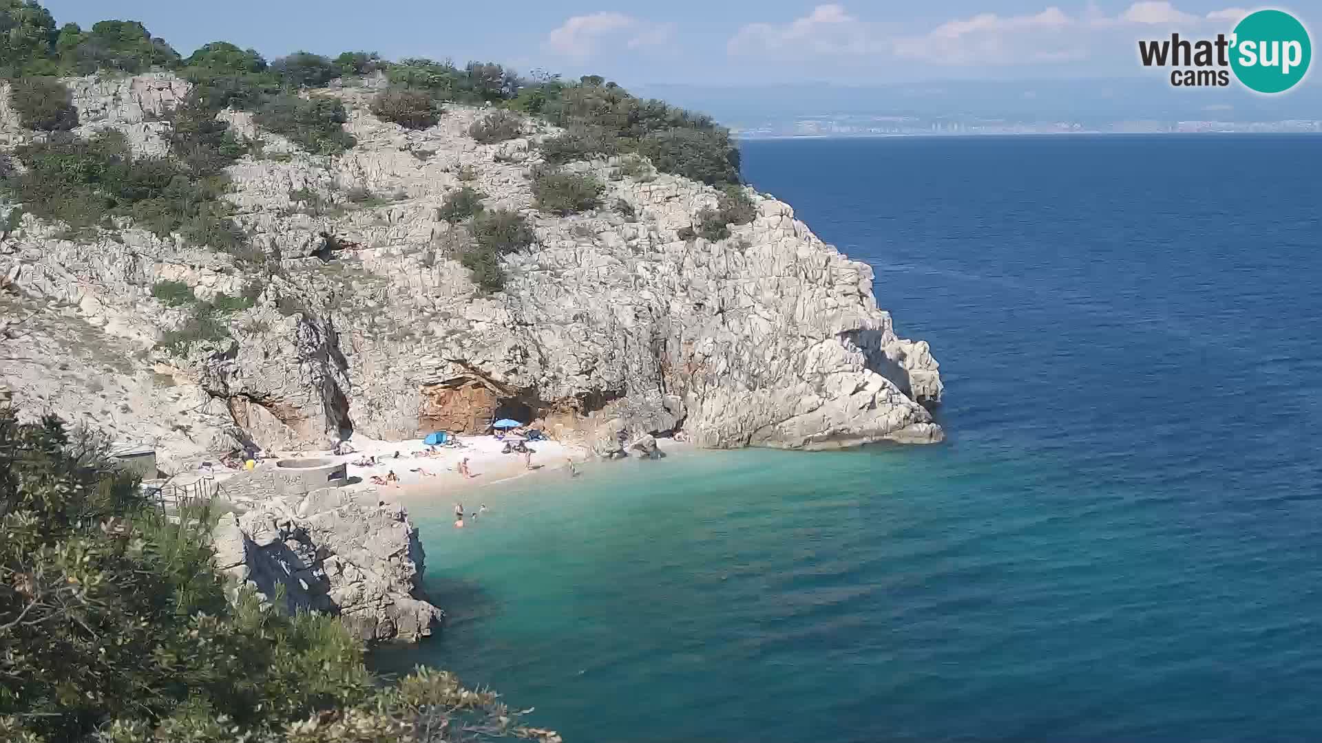 Spletna kamera Brseč plaža – Mošćenička Draga – Hrvaška