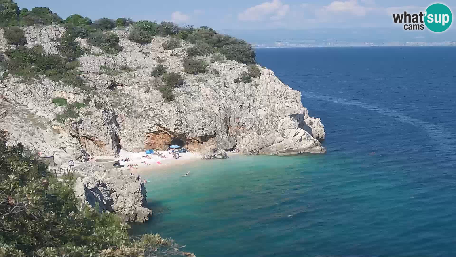 Webcam plage Brseč à Mošćenička Draga, Croatie