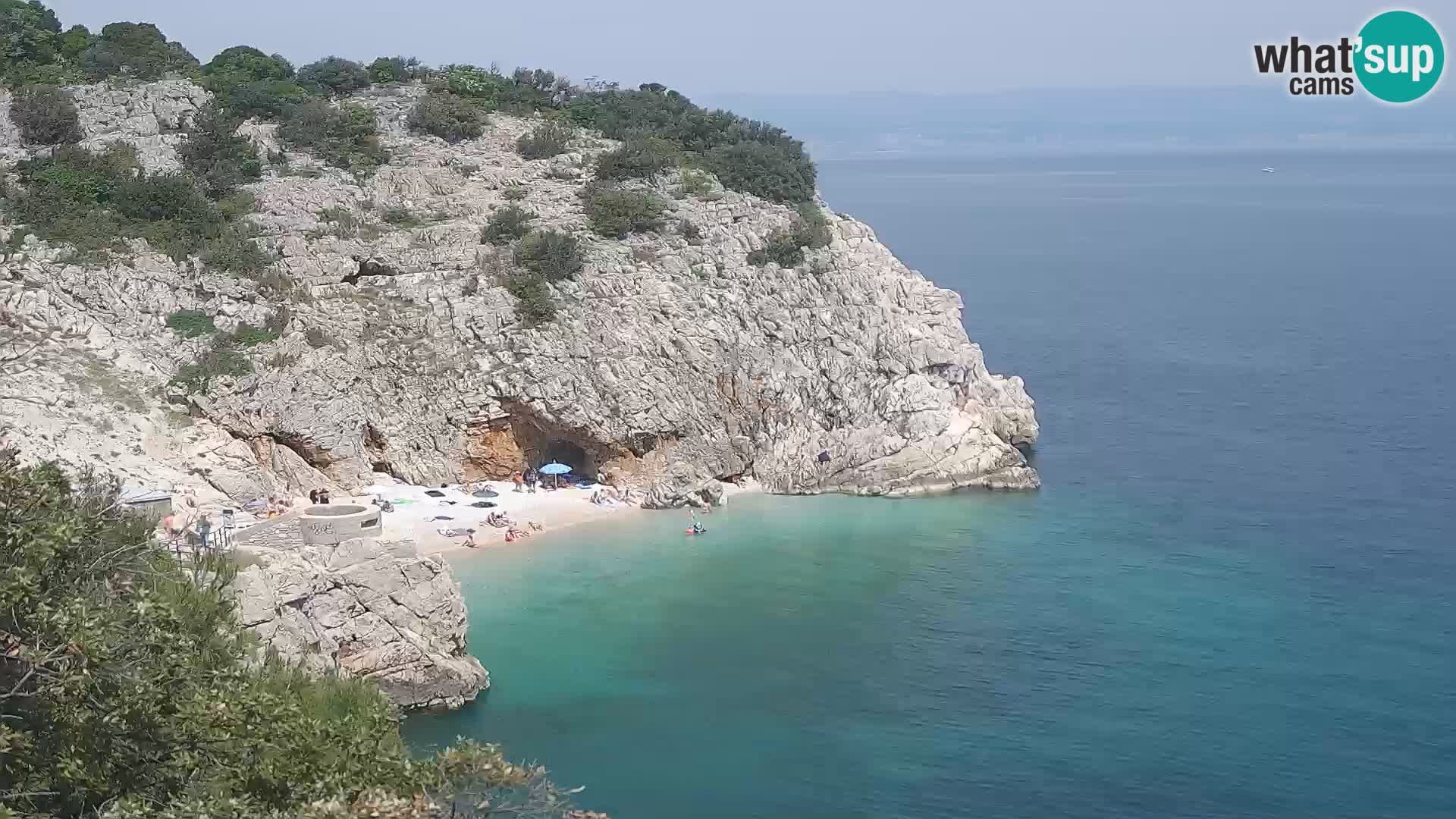 Webcam plage Brseč à Mošćenička Draga, Croatie