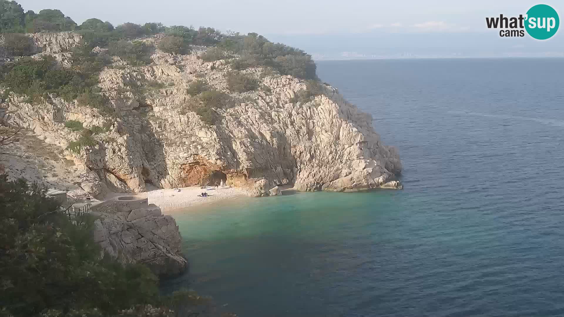 Webcam plage Brseč à Mošćenička Draga, Croatie
