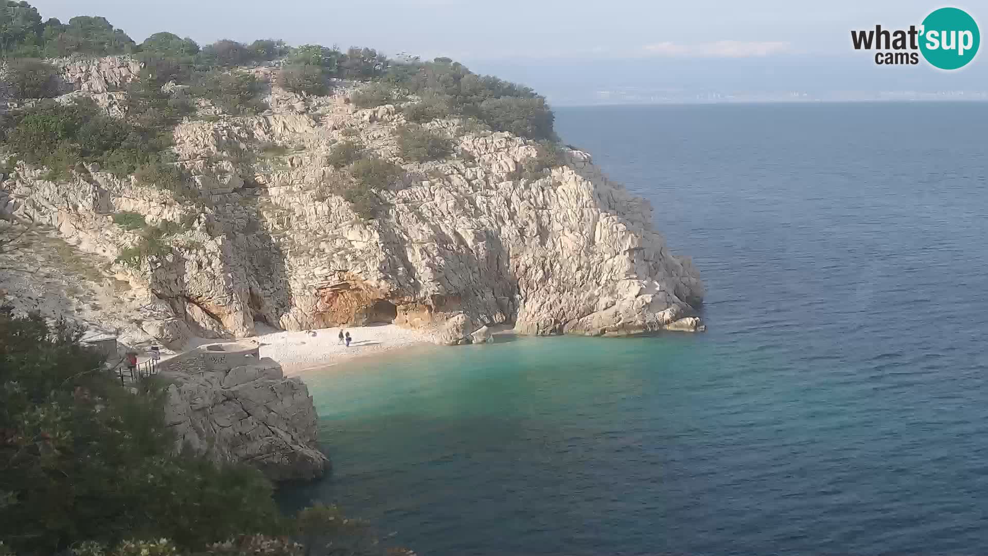 Cámara web de la playa de Brseč en Mošćenička Draga, Croacia