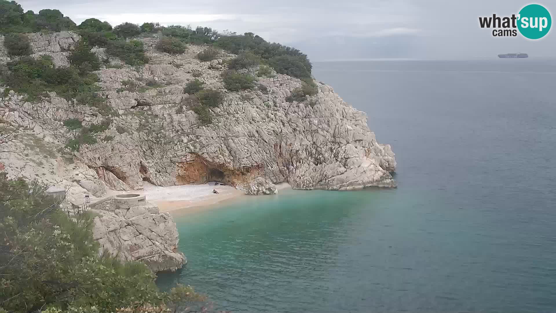 Cámara web de la playa de Brseč en Mošćenička Draga, Croacia