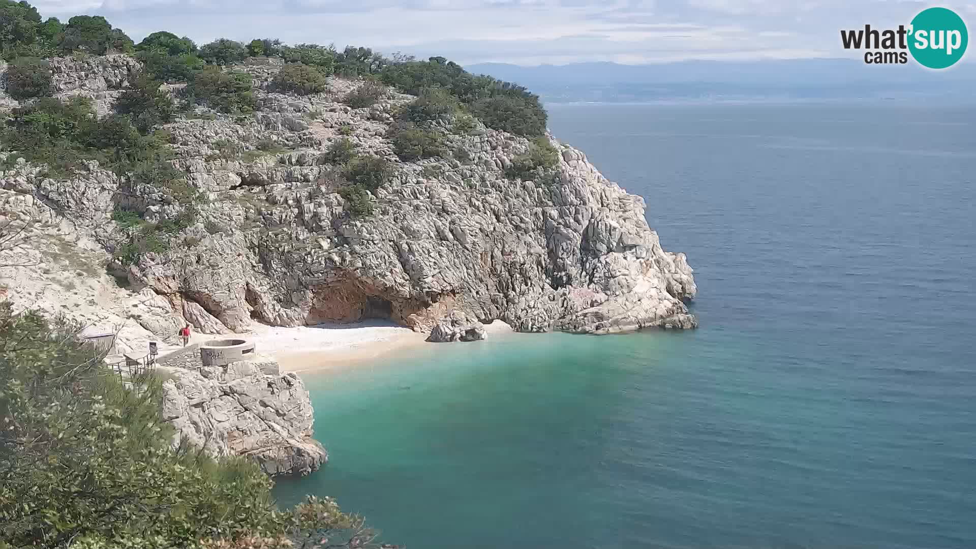 Cámara web de la playa de Brseč en Mošćenička Draga, Croacia
