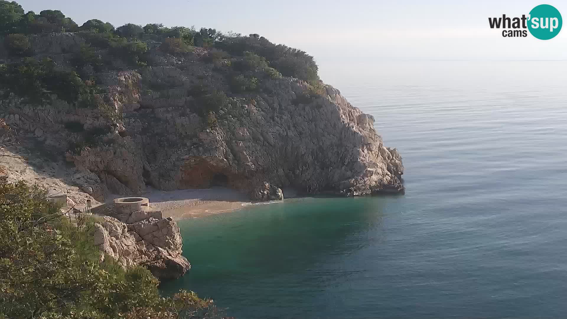 Cámara web de la playa de Brseč en Mošćenička Draga, Croacia