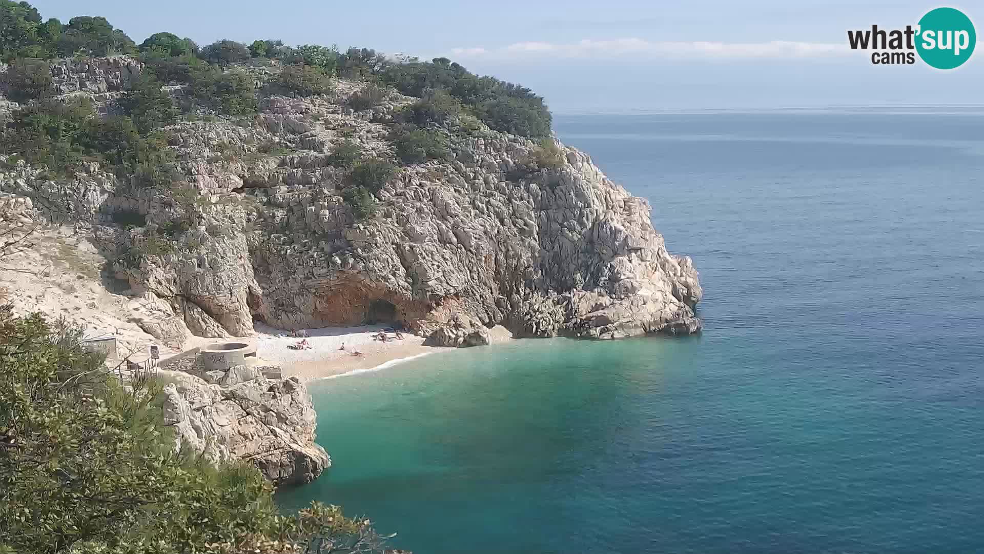 Webcam plage Brseč à Mošćenička Draga, Croatie