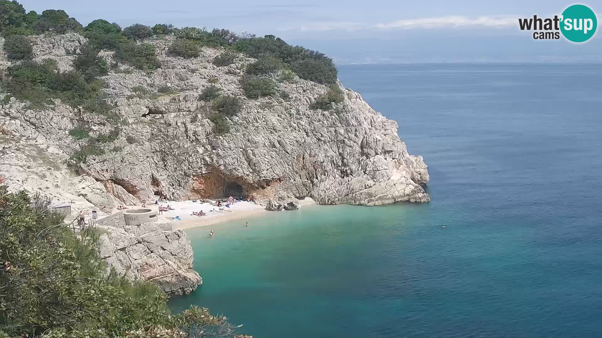 Webcam plage Brseč à Mošćenička Draga, Croatie