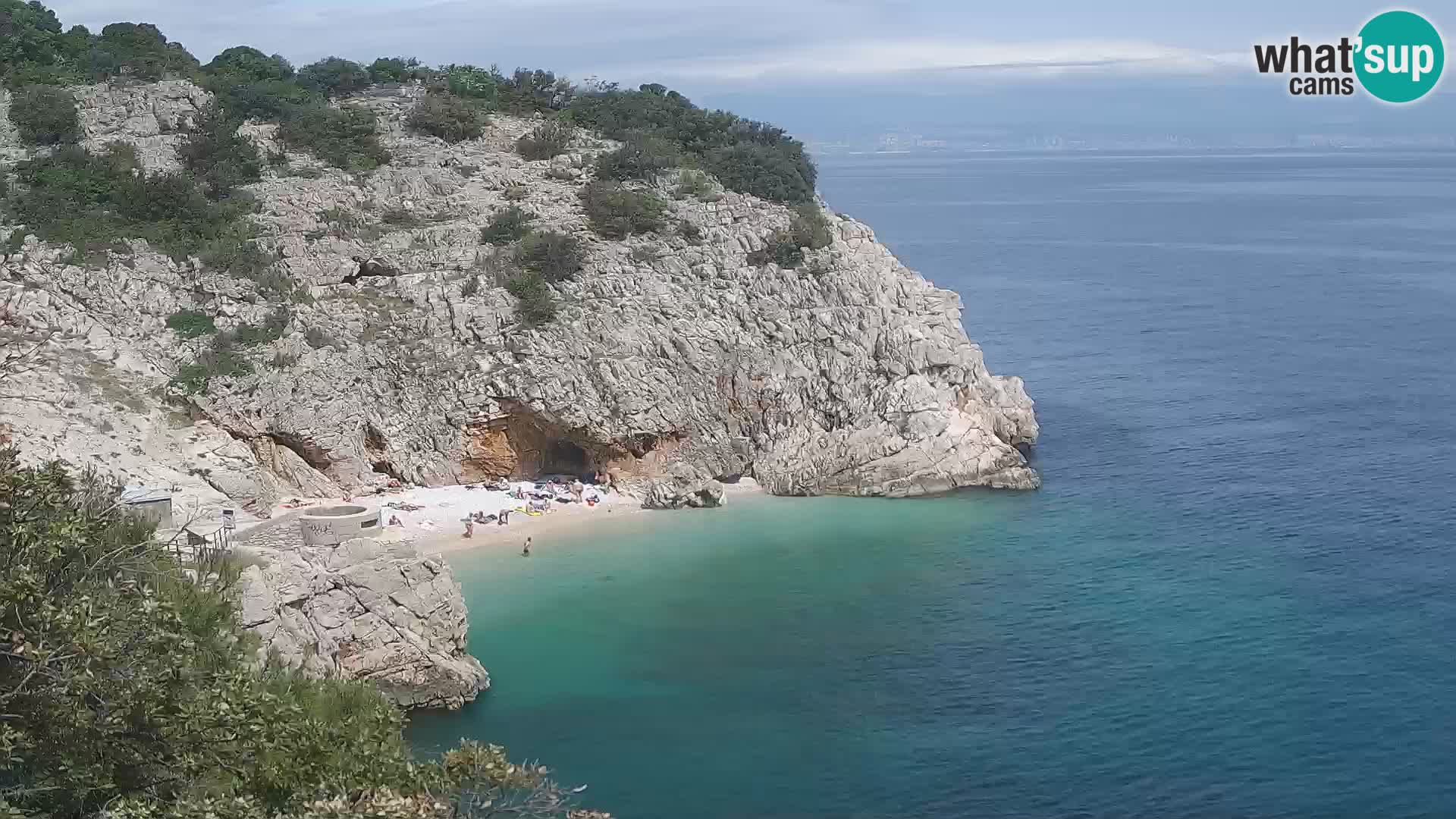 Webcam plage Brseč à Mošćenička Draga, Croatie