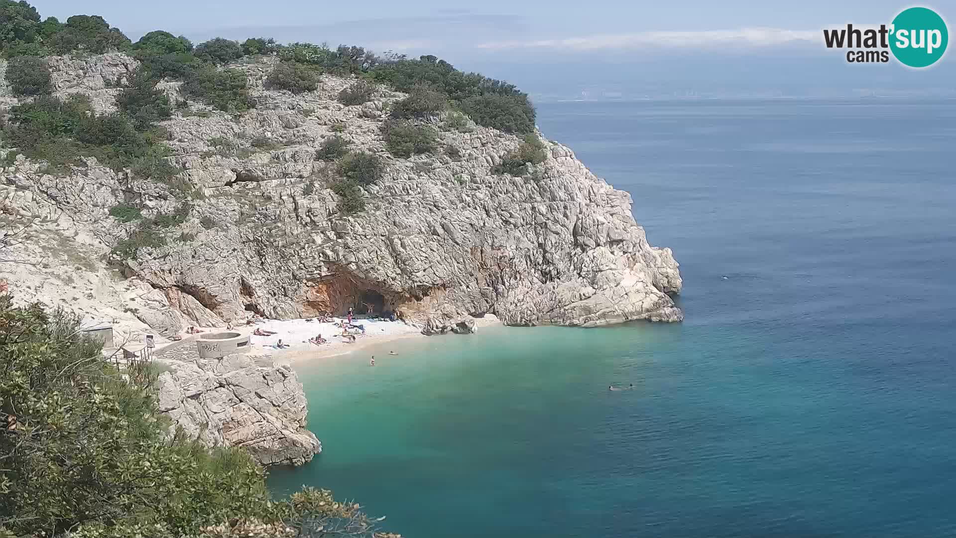 Webcam plage Brseč à Mošćenička Draga, Croatie