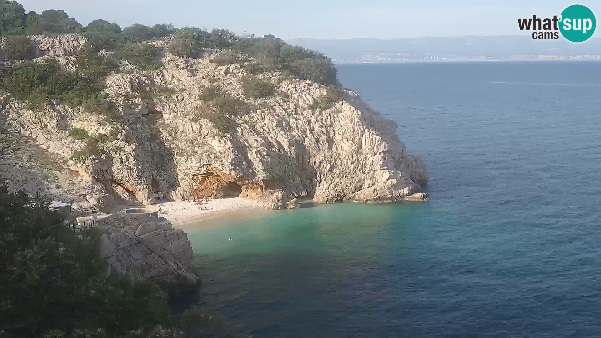Cámara web de la playa de Brseč en Mošćenička Draga, Croacia
