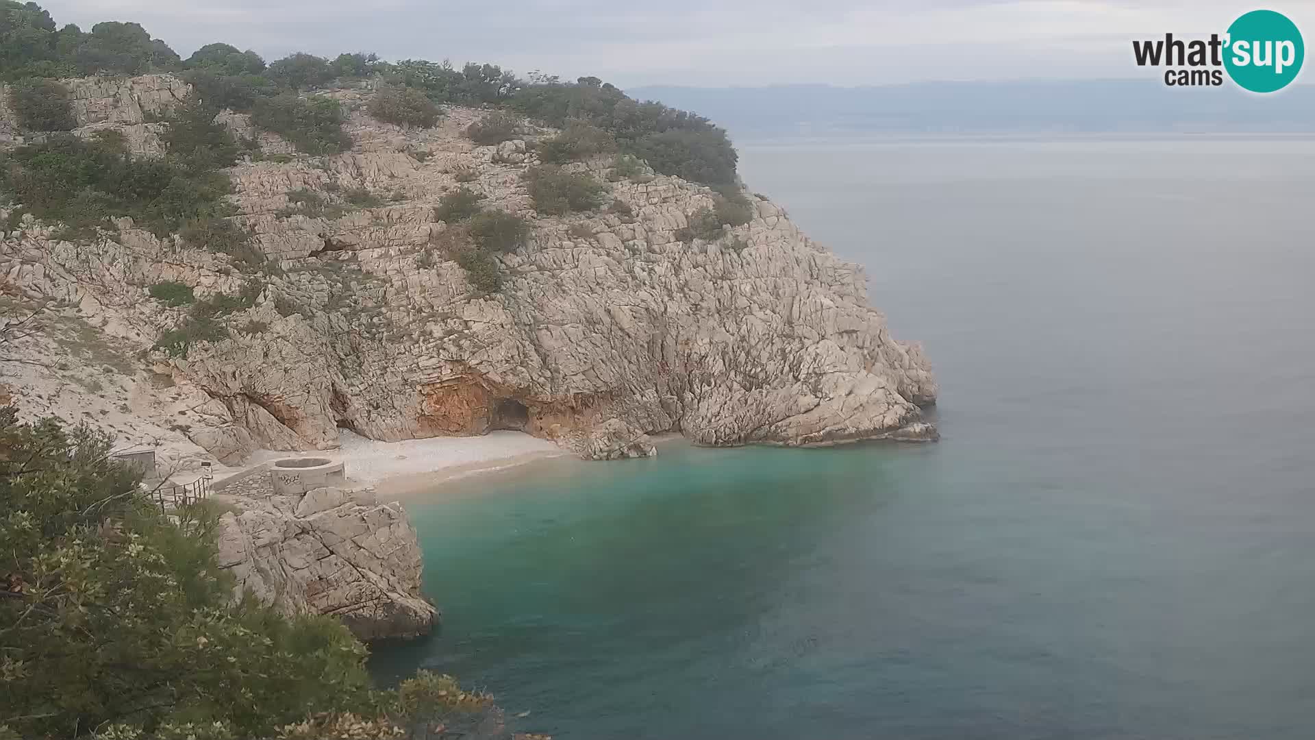 Spletna kamera Brseč plaža – Mošćenička Draga – Hrvaška