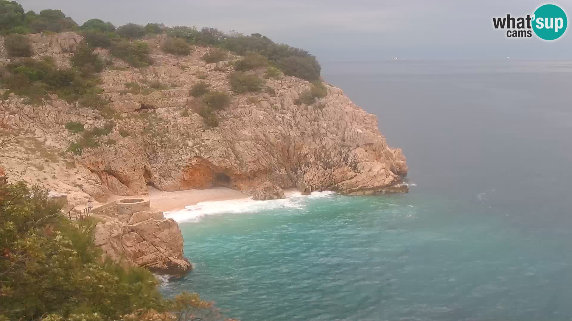 Spletna kamera Brseč plaža – Mošćenička Draga – Hrvaška
