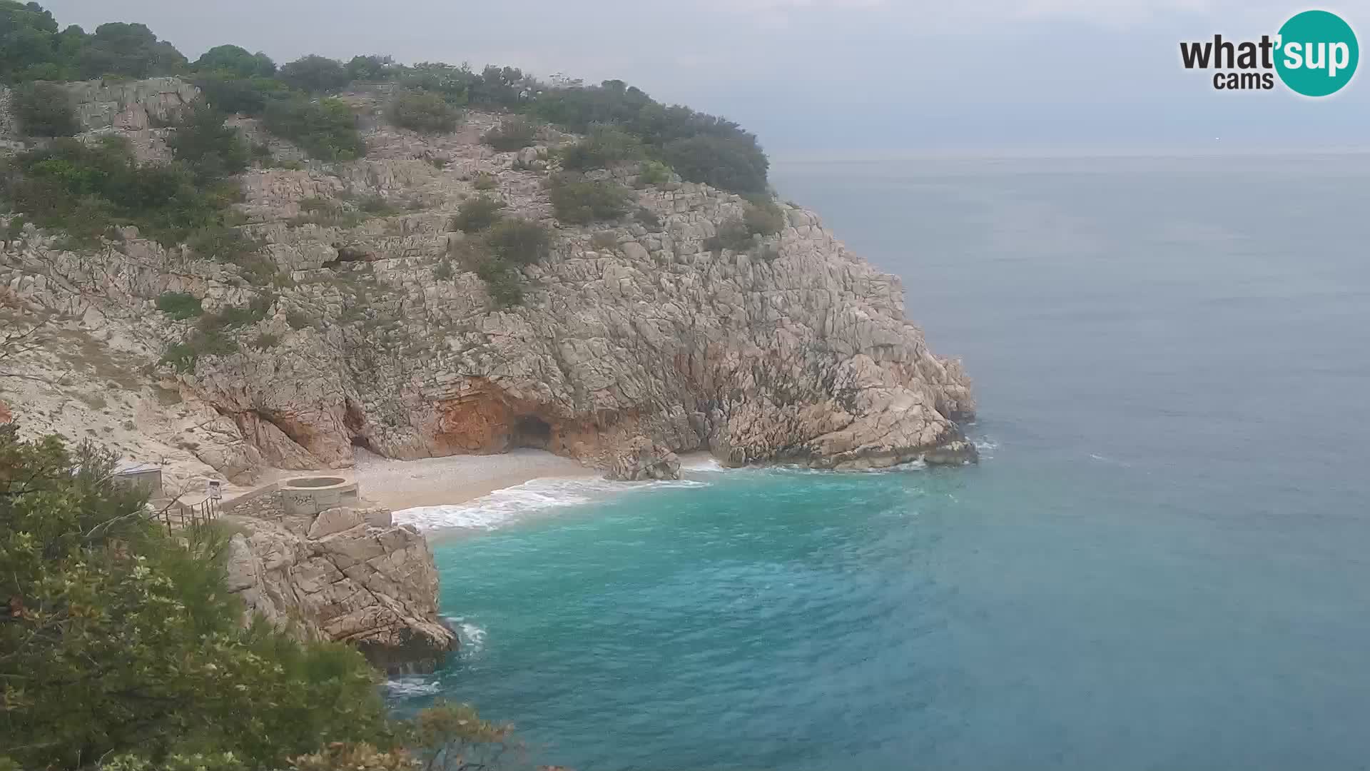 Cámara web de la playa de Brseč en Mošćenička Draga, Croacia
