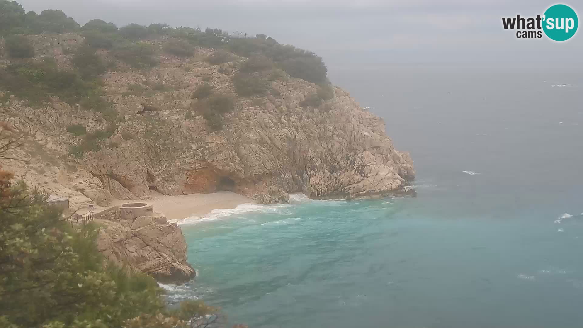 Cámara web de la playa de Brseč en Mošćenička Draga, Croacia