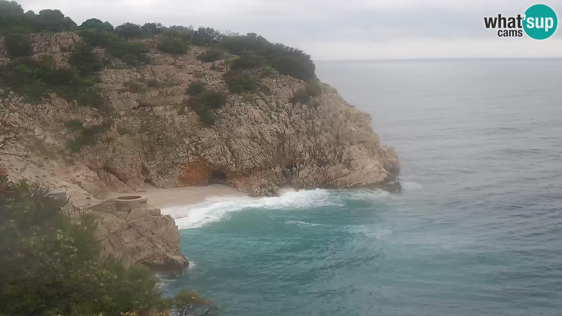 Webcam plage Brseč à Mošćenička Draga, Croatie