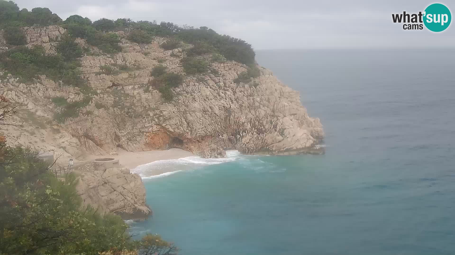 Cámara web de la playa de Brseč en Mošćenička Draga, Croacia