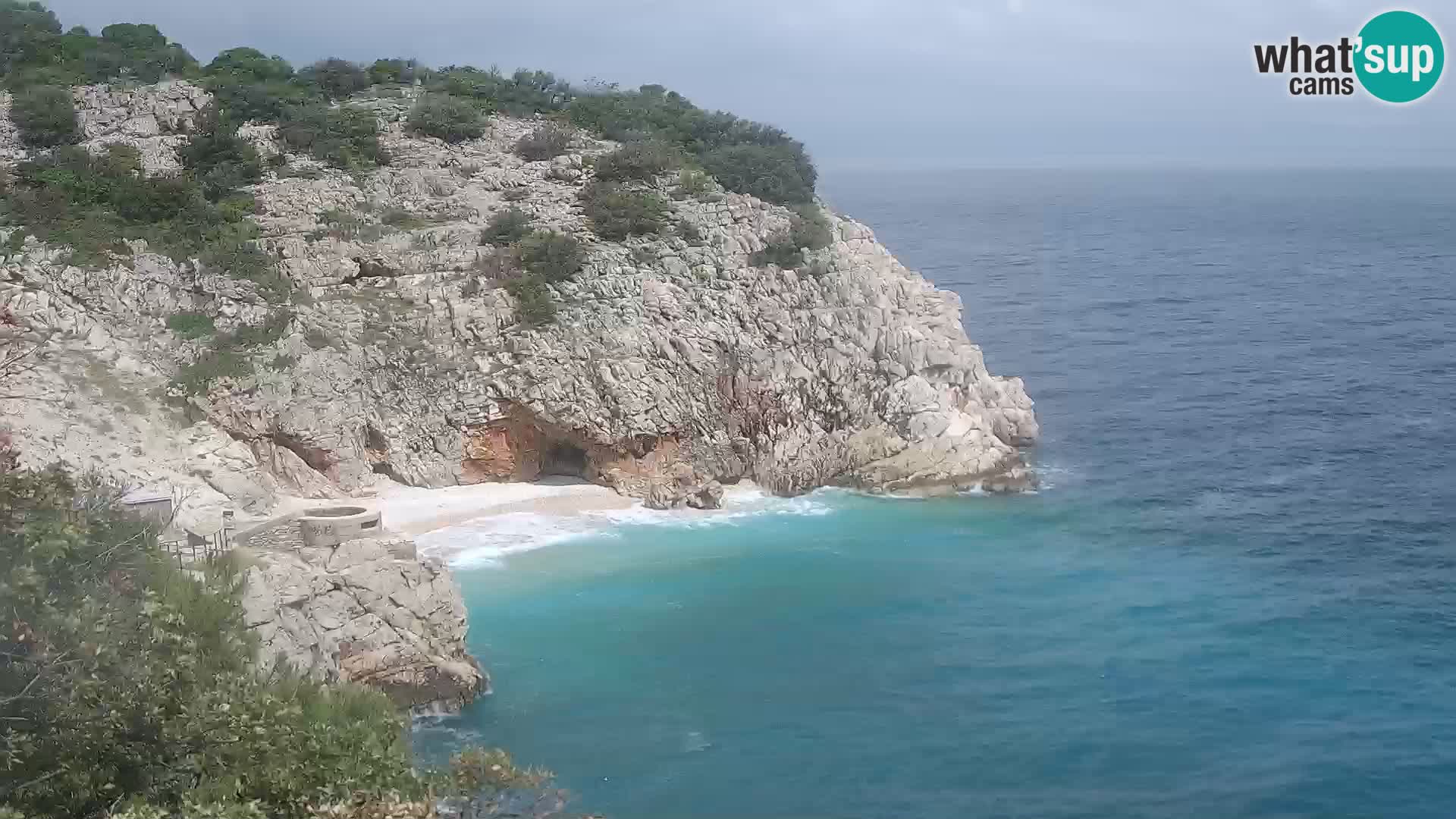 Webcam plage Brseč à Mošćenička Draga, Croatie
