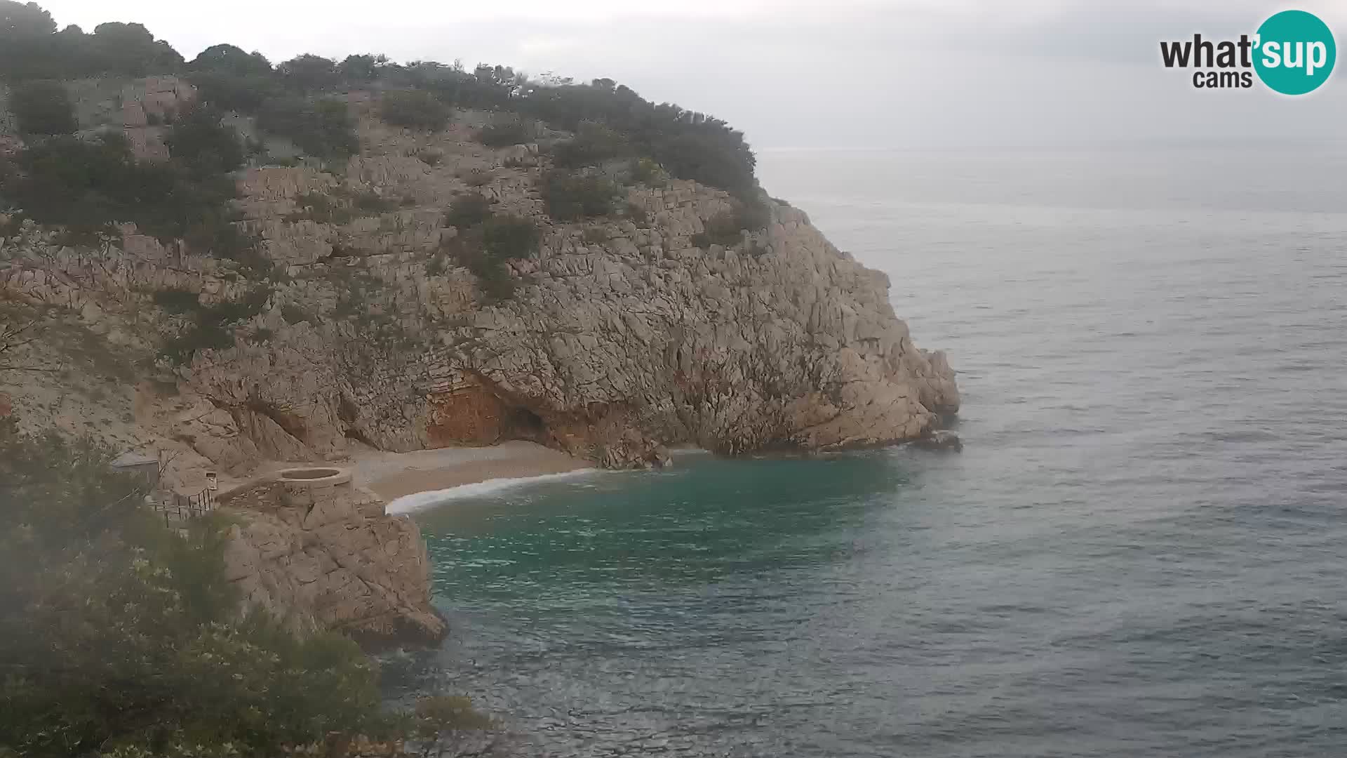 Webcam plage Brseč à Mošćenička Draga, Croatie