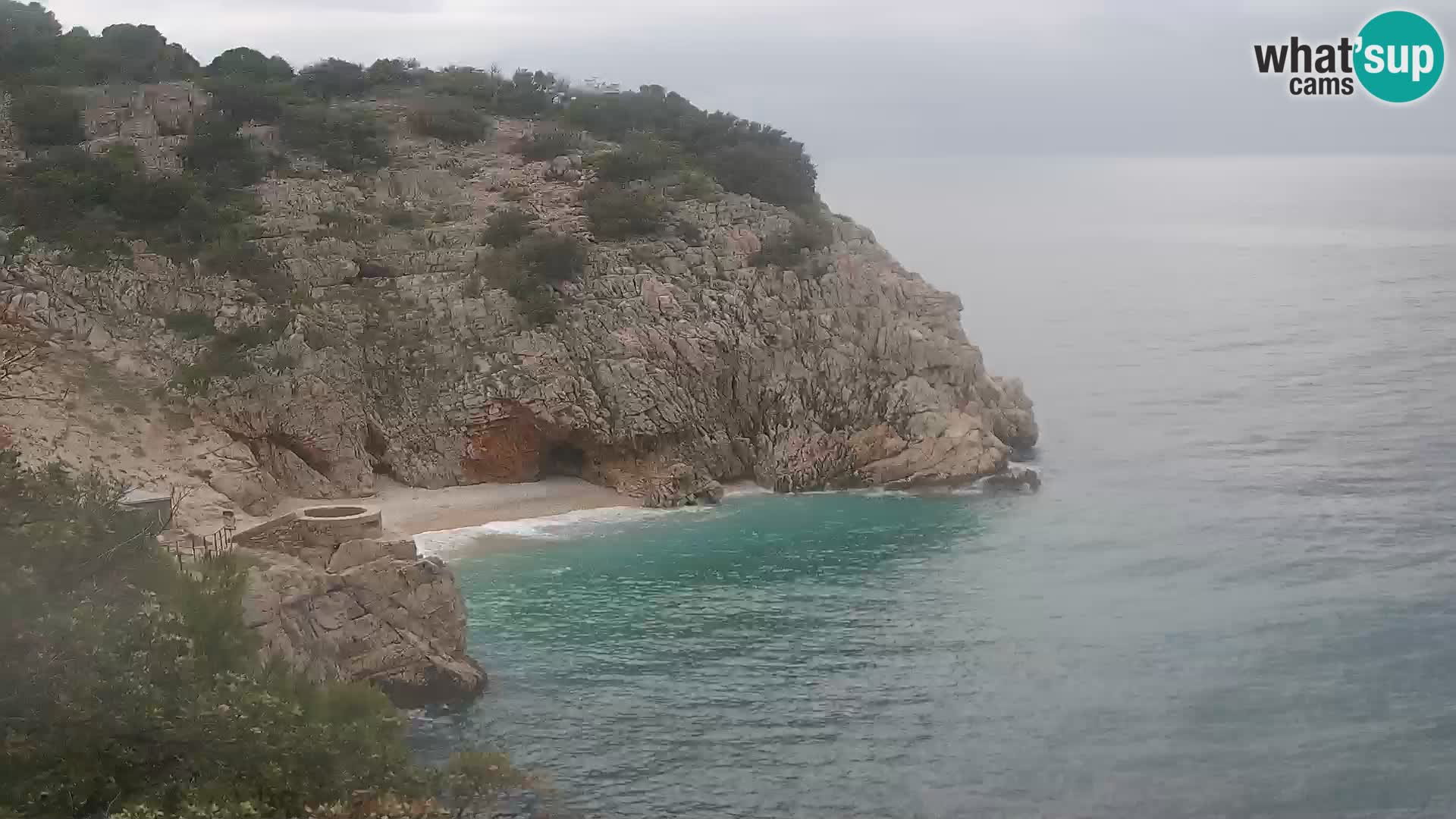 Cámara web de la playa de Brseč en Mošćenička Draga, Croacia