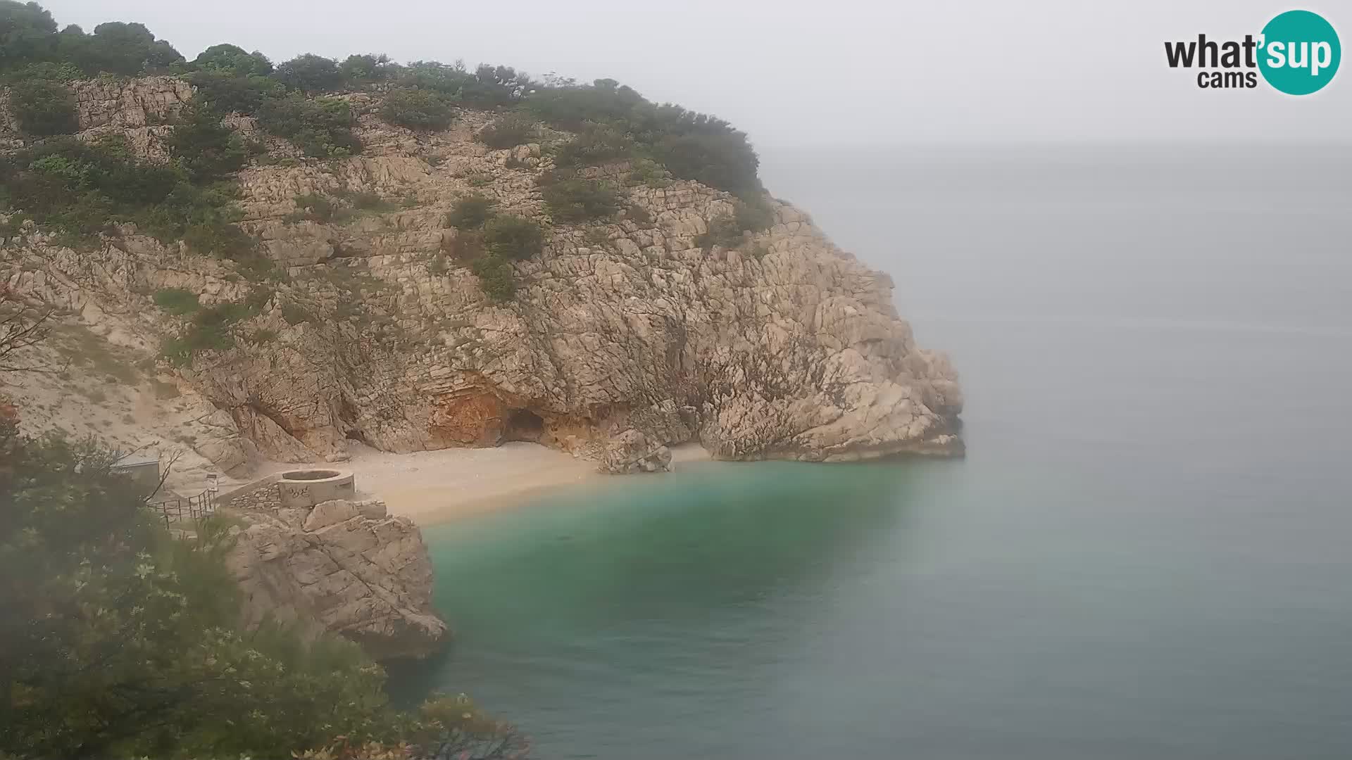 Webcam plage Brseč à Mošćenička Draga, Croatie