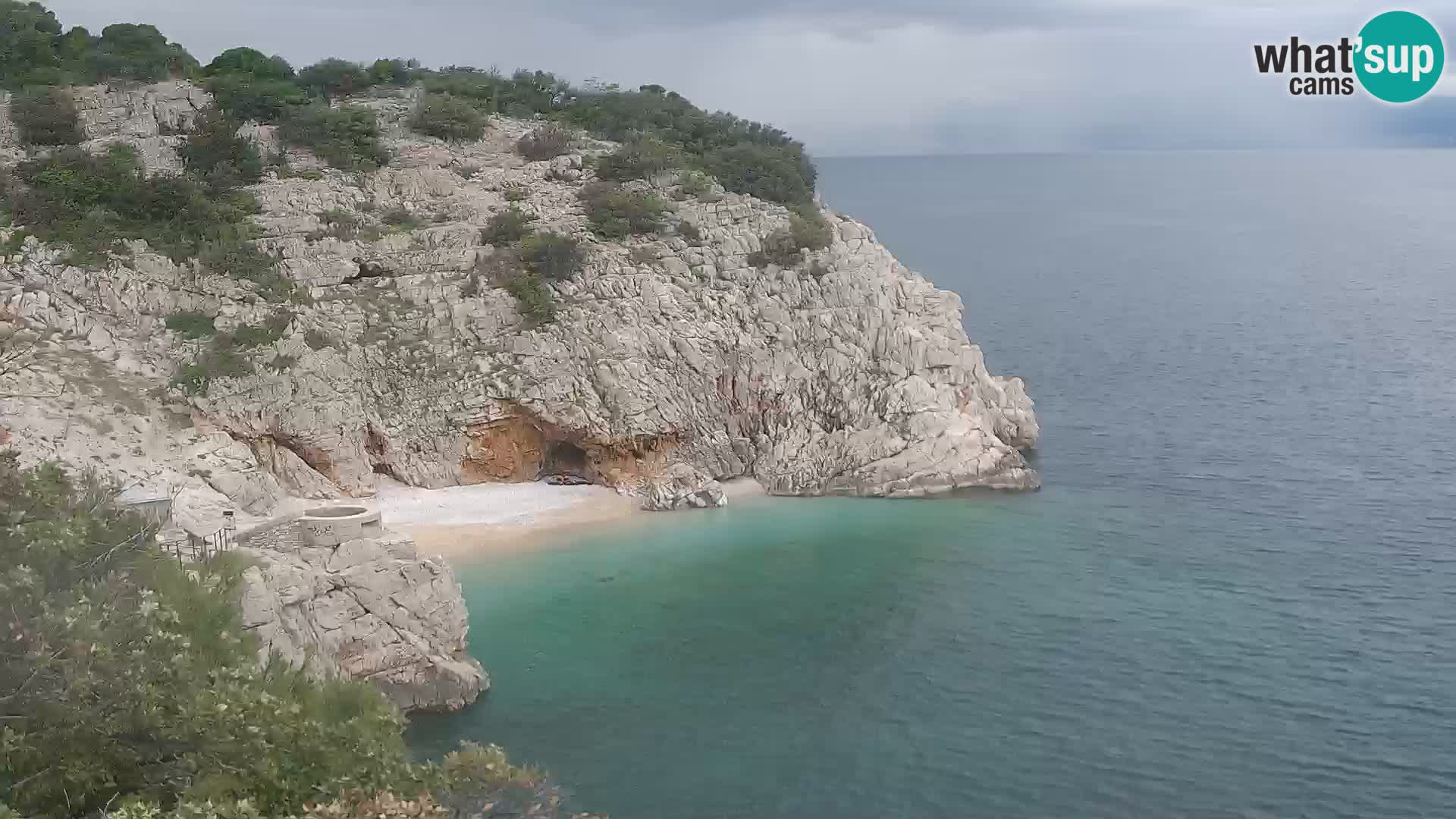 Webcam plage Brseč à Mošćenička Draga, Croatie