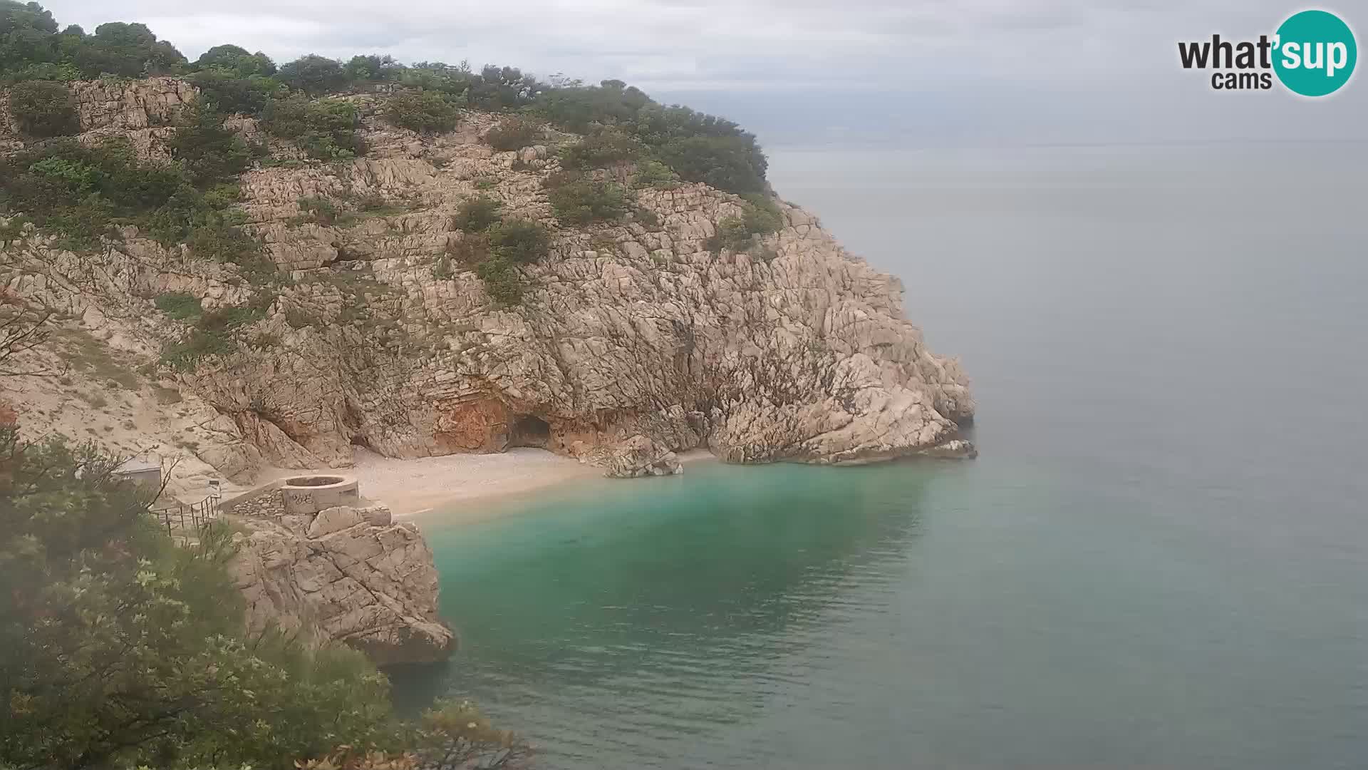 Webcam plage Brseč à Mošćenička Draga, Croatie