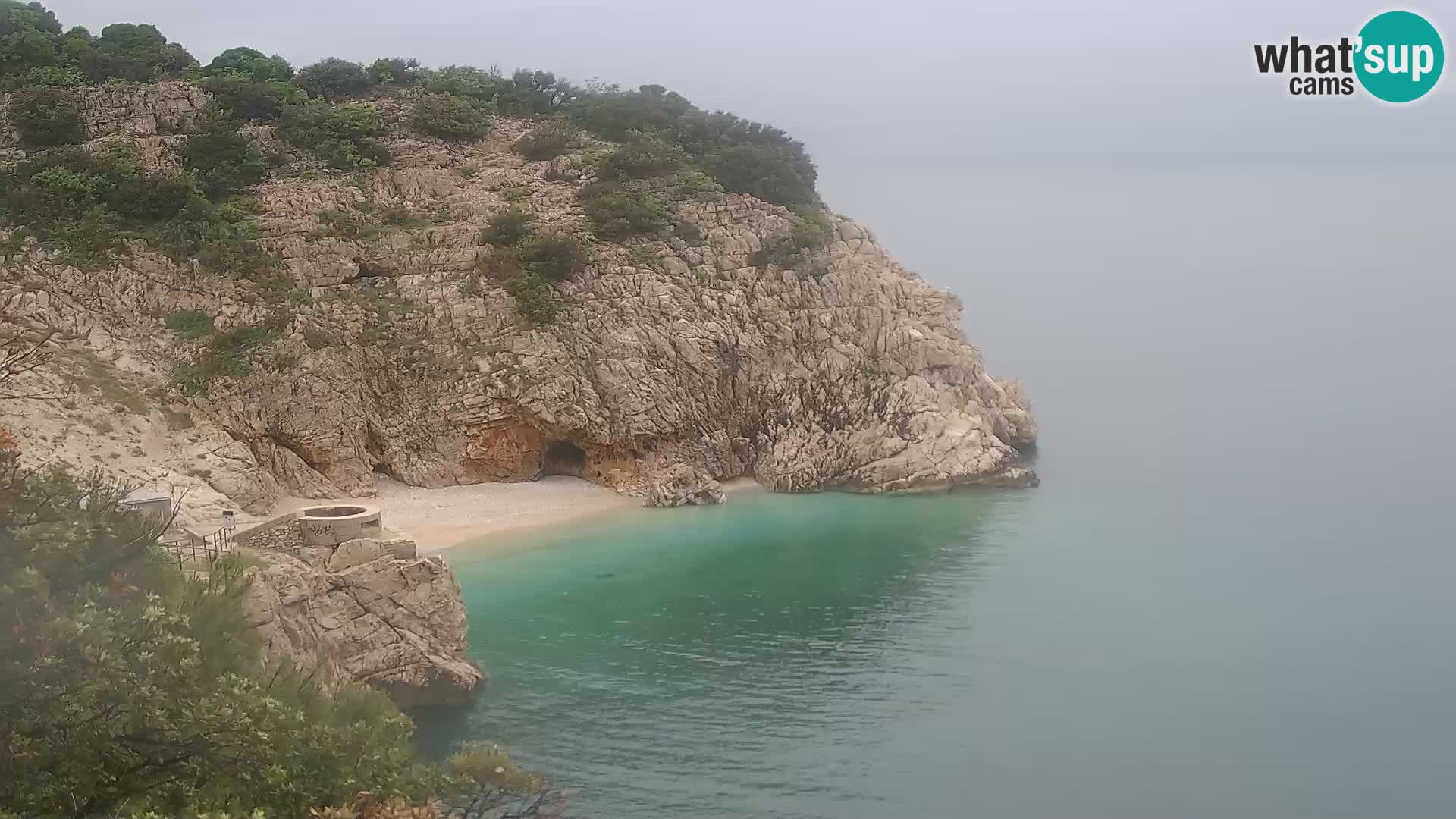 Cámara web de la playa de Brseč en Mošćenička Draga, Croacia
