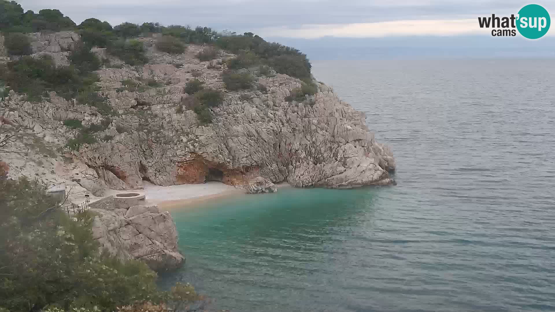 Cámara web de la playa de Brseč en Mošćenička Draga, Croacia