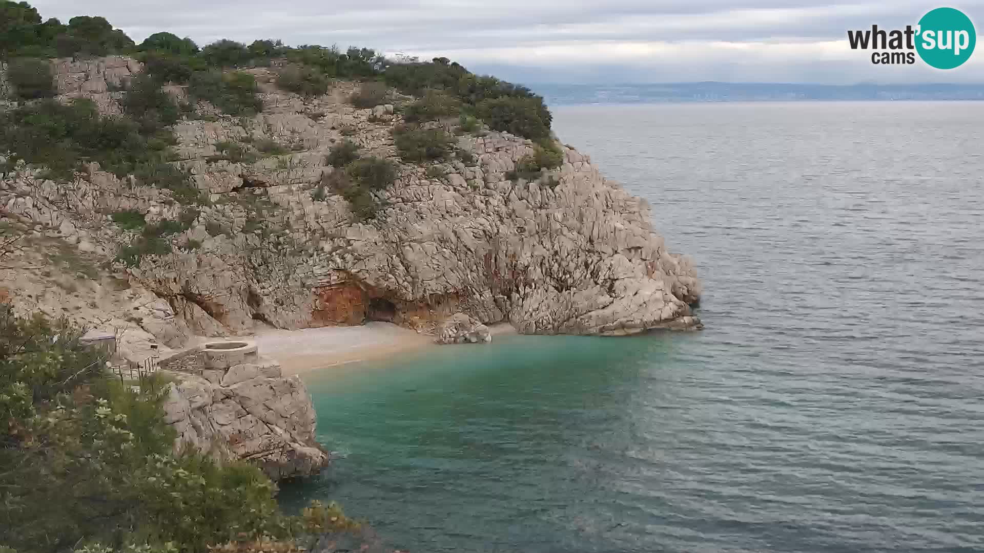 Webcam plage Brseč à Mošćenička Draga, Croatie