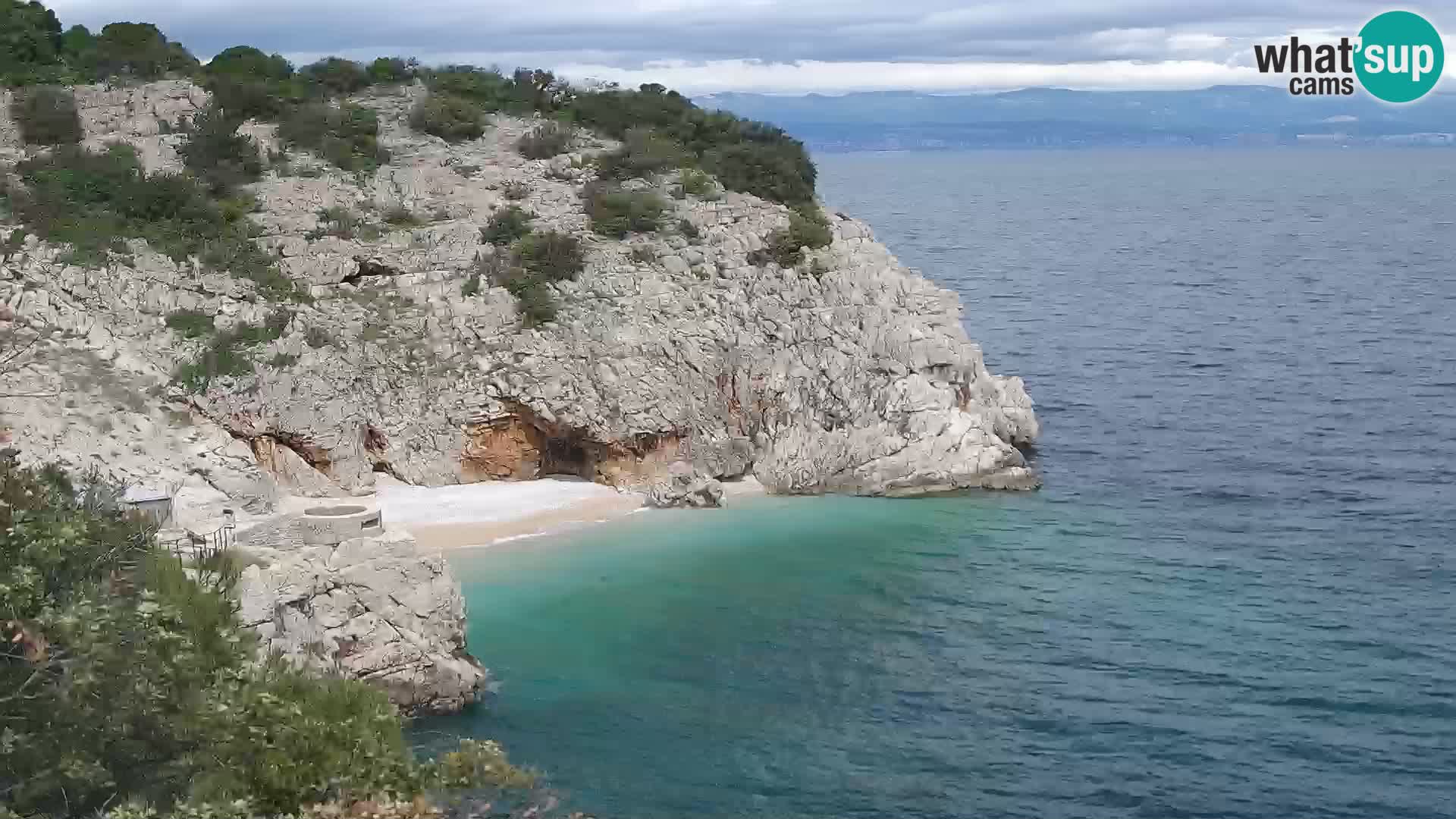 Spletna kamera Brseč plaža – Mošćenička Draga – Hrvaška