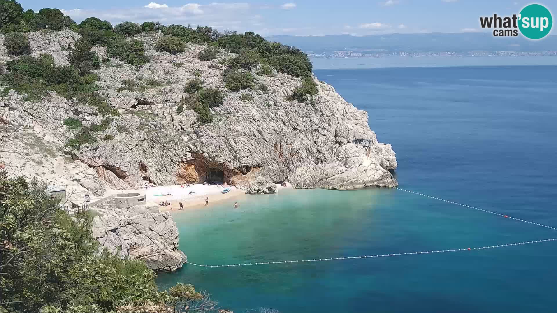 Webcam plage Brseč à Mošćenička Draga, Croatie