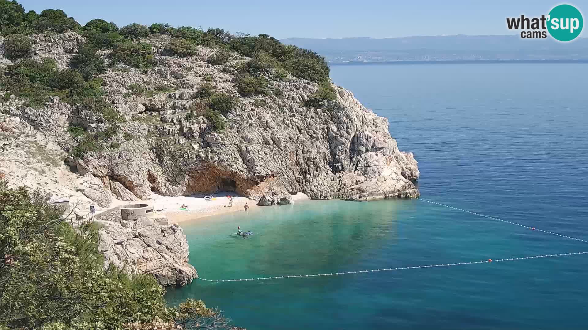 Spletna kamera Brseč plaža – Mošćenička Draga – Hrvaška