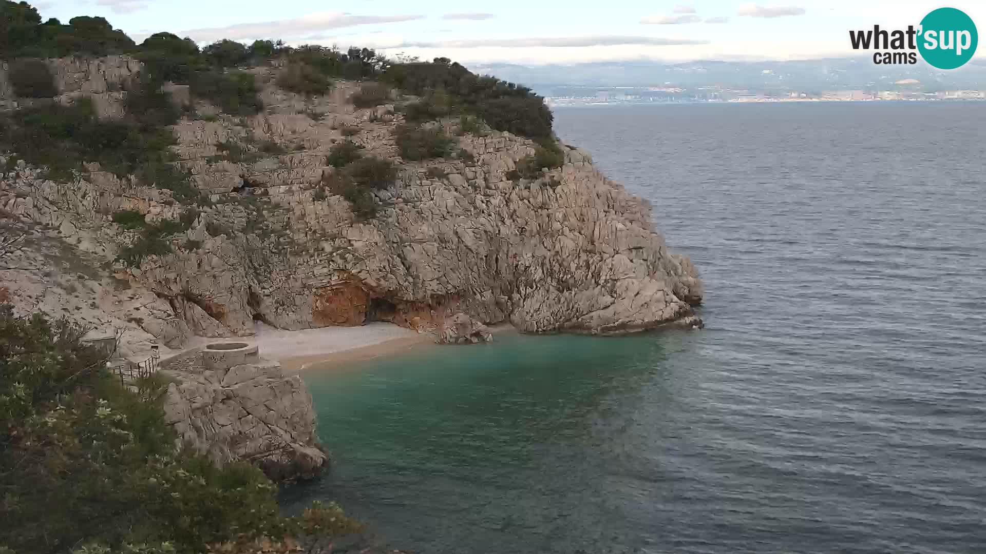 Webcam plage Brseč à Mošćenička Draga, Croatie