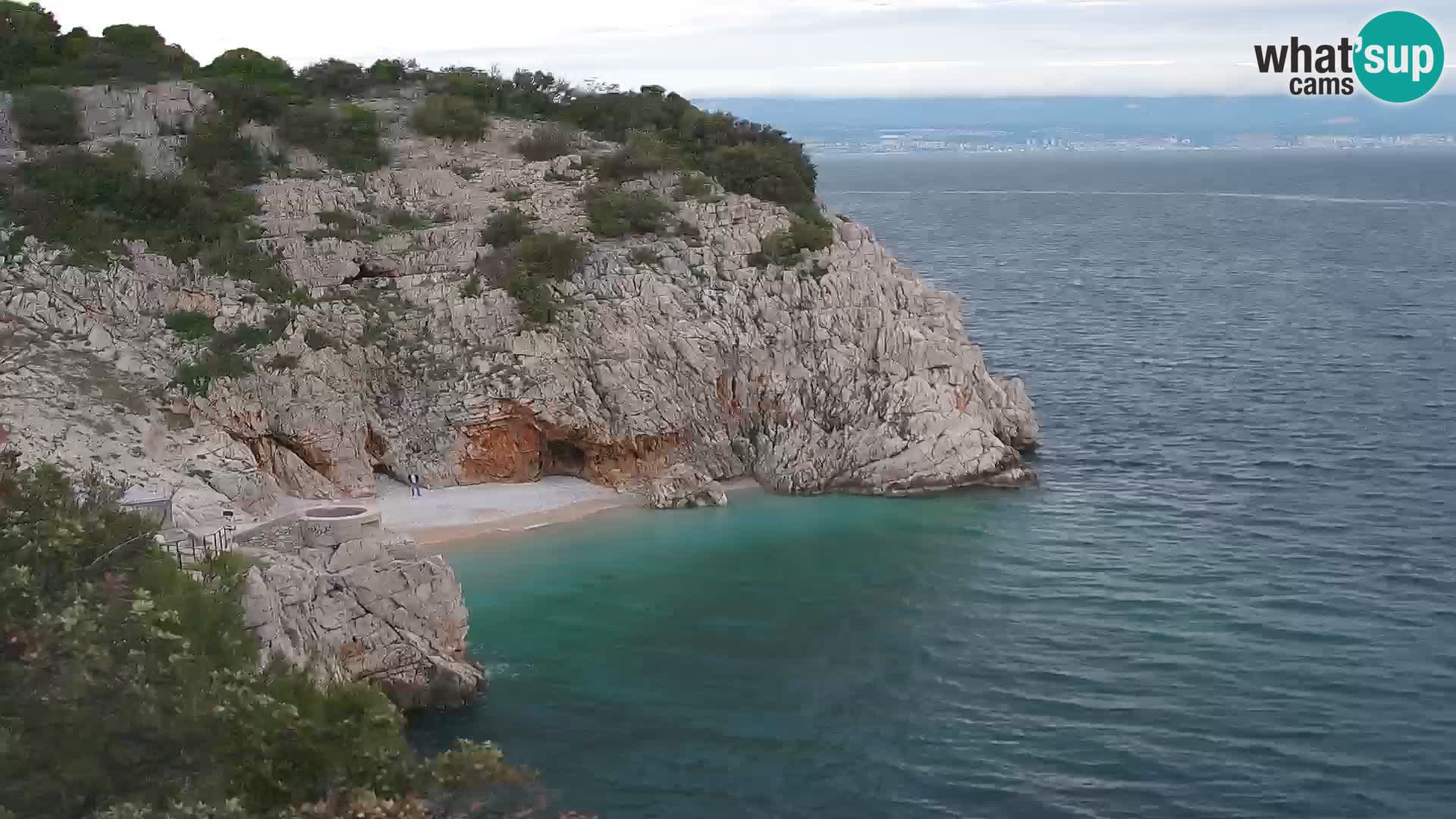 Webcam plage Brseč à Mošćenička Draga, Croatie