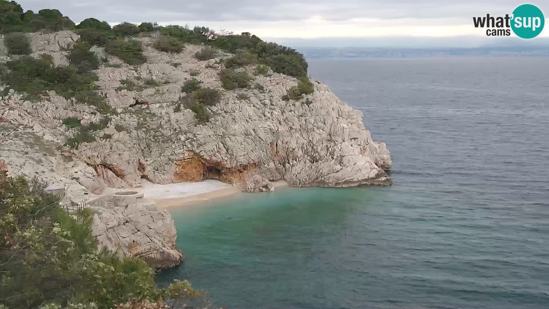Cámara web de la playa de Brseč en Mošćenička Draga, Croacia