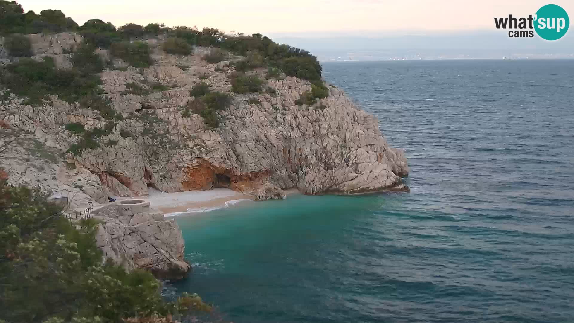Webcam plage Brseč à Mošćenička Draga, Croatie