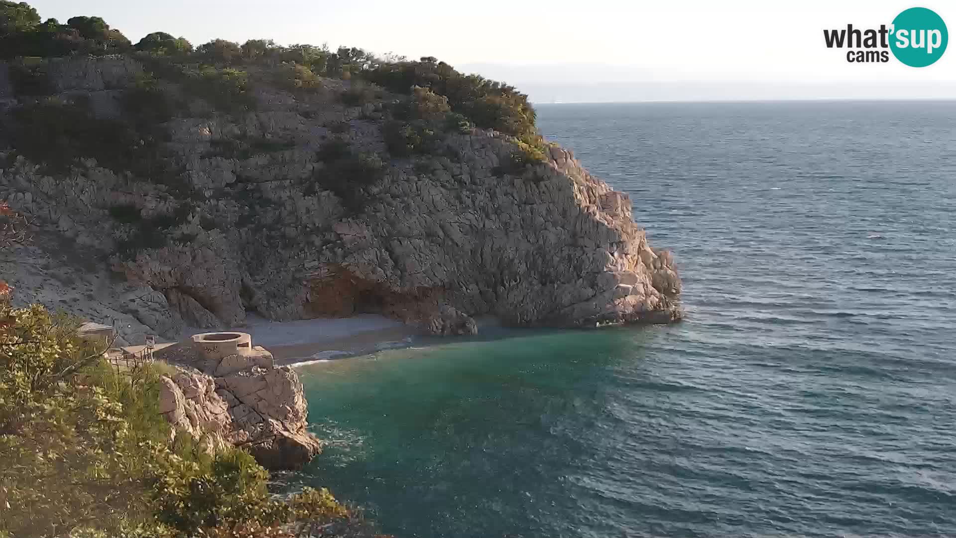 Spletna kamera Brseč plaža – Mošćenička Draga – Hrvaška