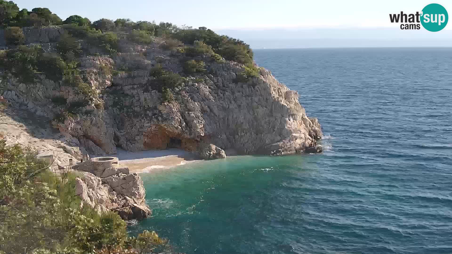 Spletna kamera Brseč plaža – Mošćenička Draga – Hrvaška