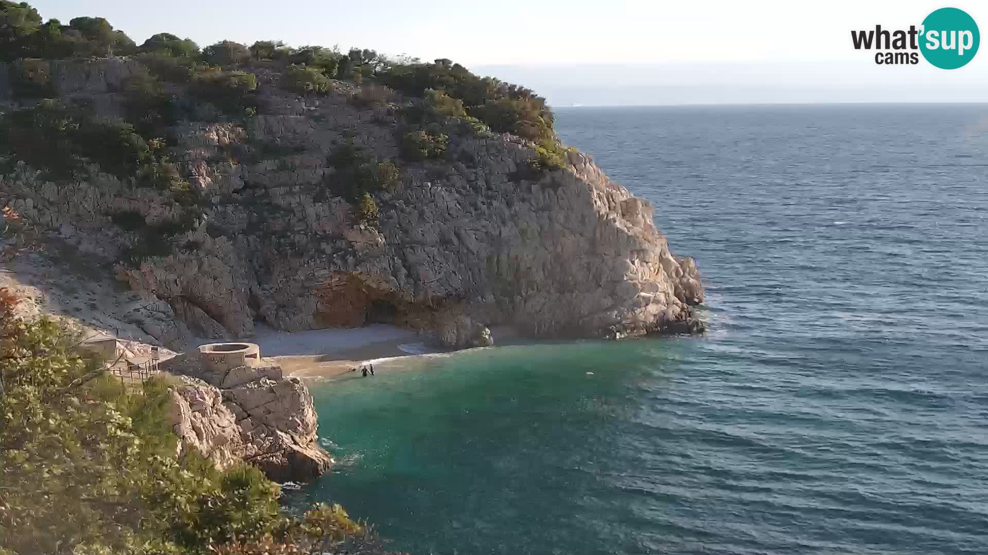 Spletna kamera Brseč plaža – Mošćenička Draga – Hrvaška