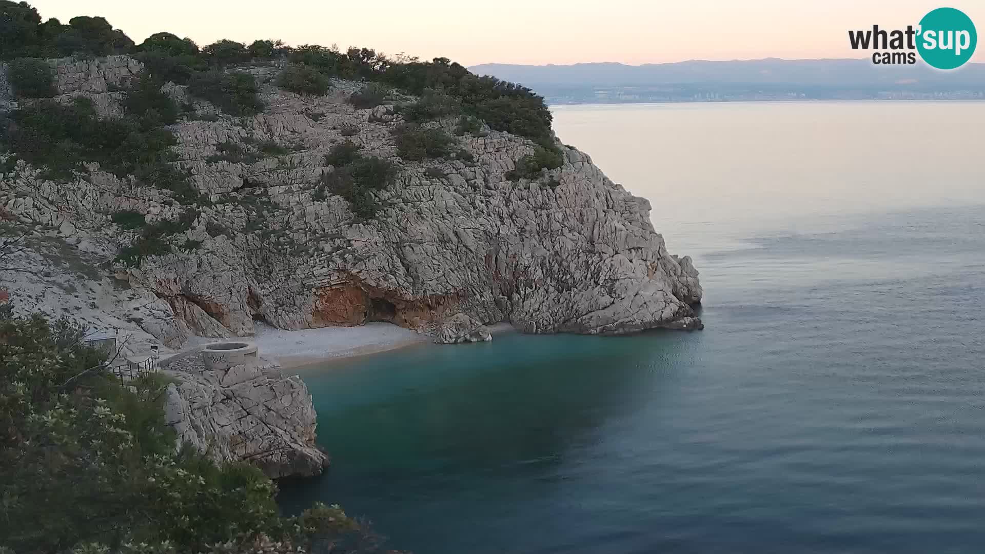 Cámara web de la playa de Brseč en Mošćenička Draga, Croacia
