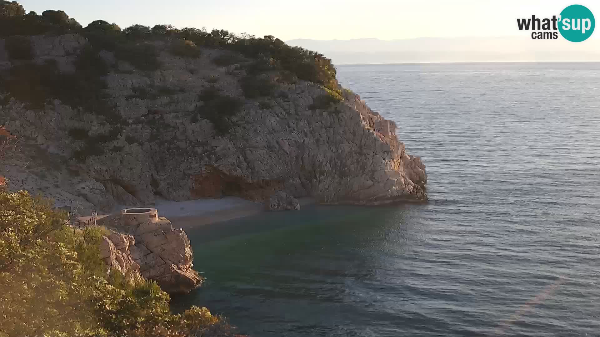 Webcam plage Brseč à Mošćenička Draga, Croatie