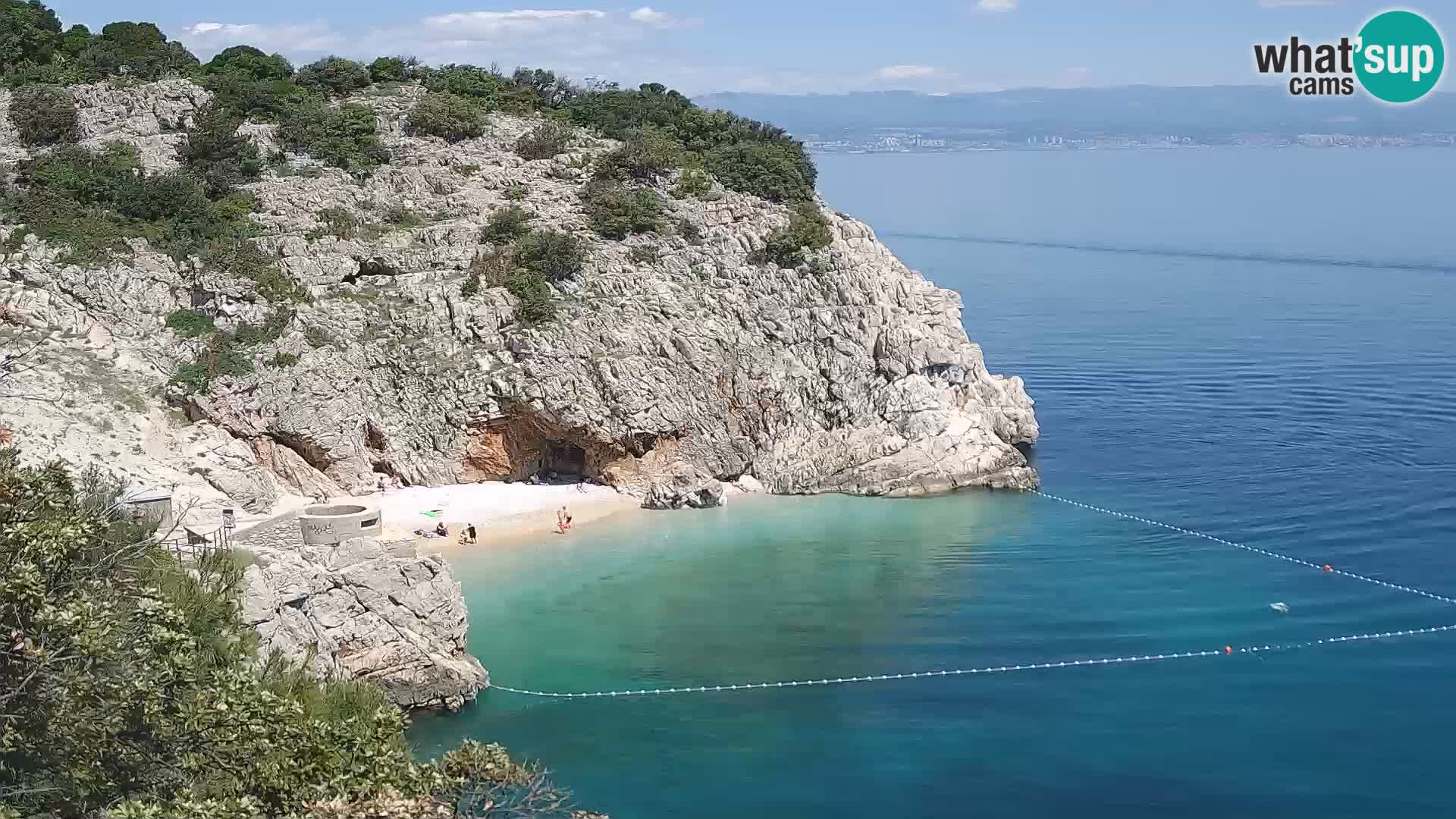 Cámara web de la playa de Brseč en Mošćenička Draga, Croacia