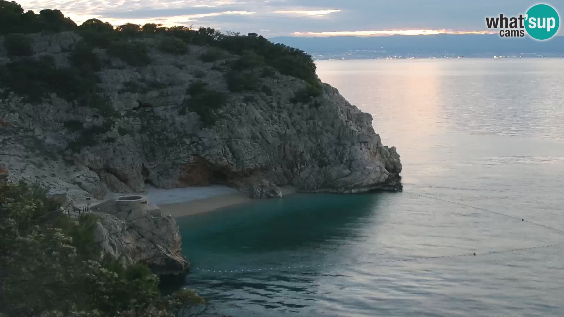 Cámara web de la playa de Brseč en Mošćenička Draga, Croacia
