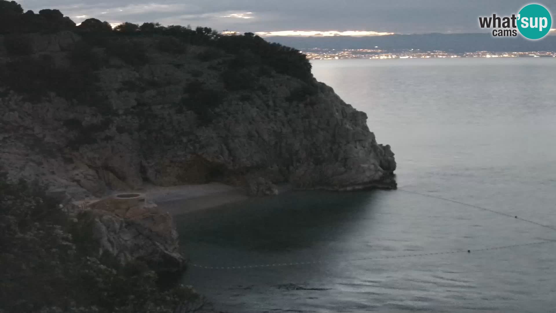 Webcam plage Brseč à Mošćenička Draga, Croatie