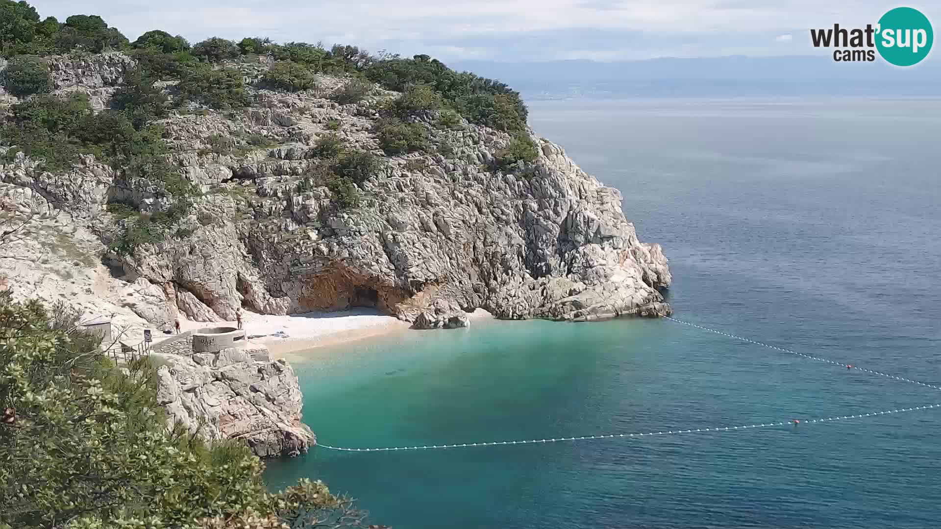 Spletna kamera Brseč plaža – Mošćenička Draga – Hrvaška