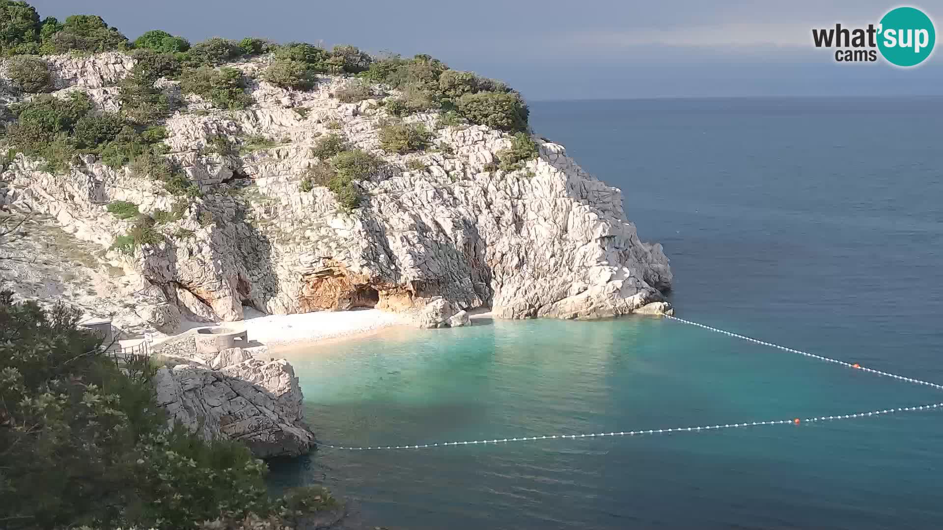 Spletna kamera Brseč plaža – Mošćenička Draga – Hrvaška
