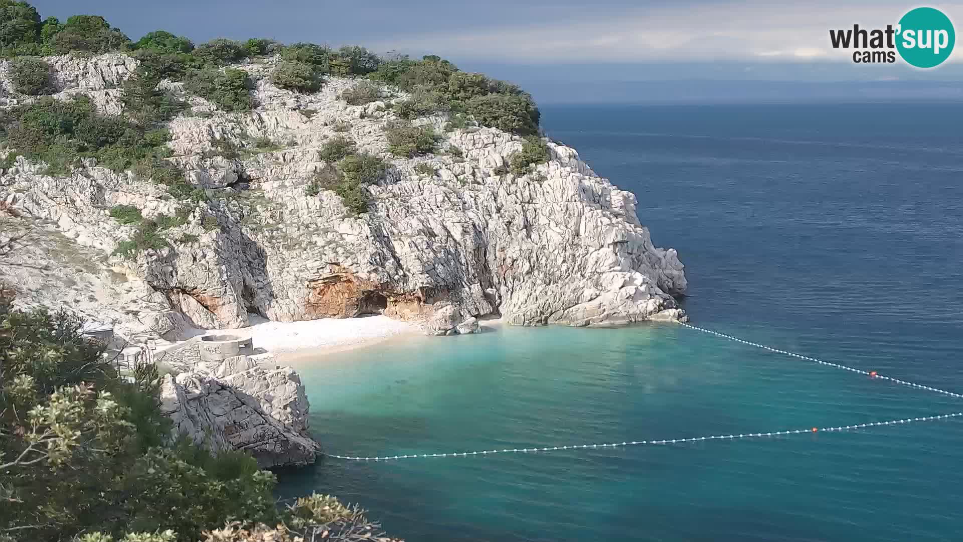 Spletna kamera Brseč plaža – Mošćenička Draga – Hrvaška