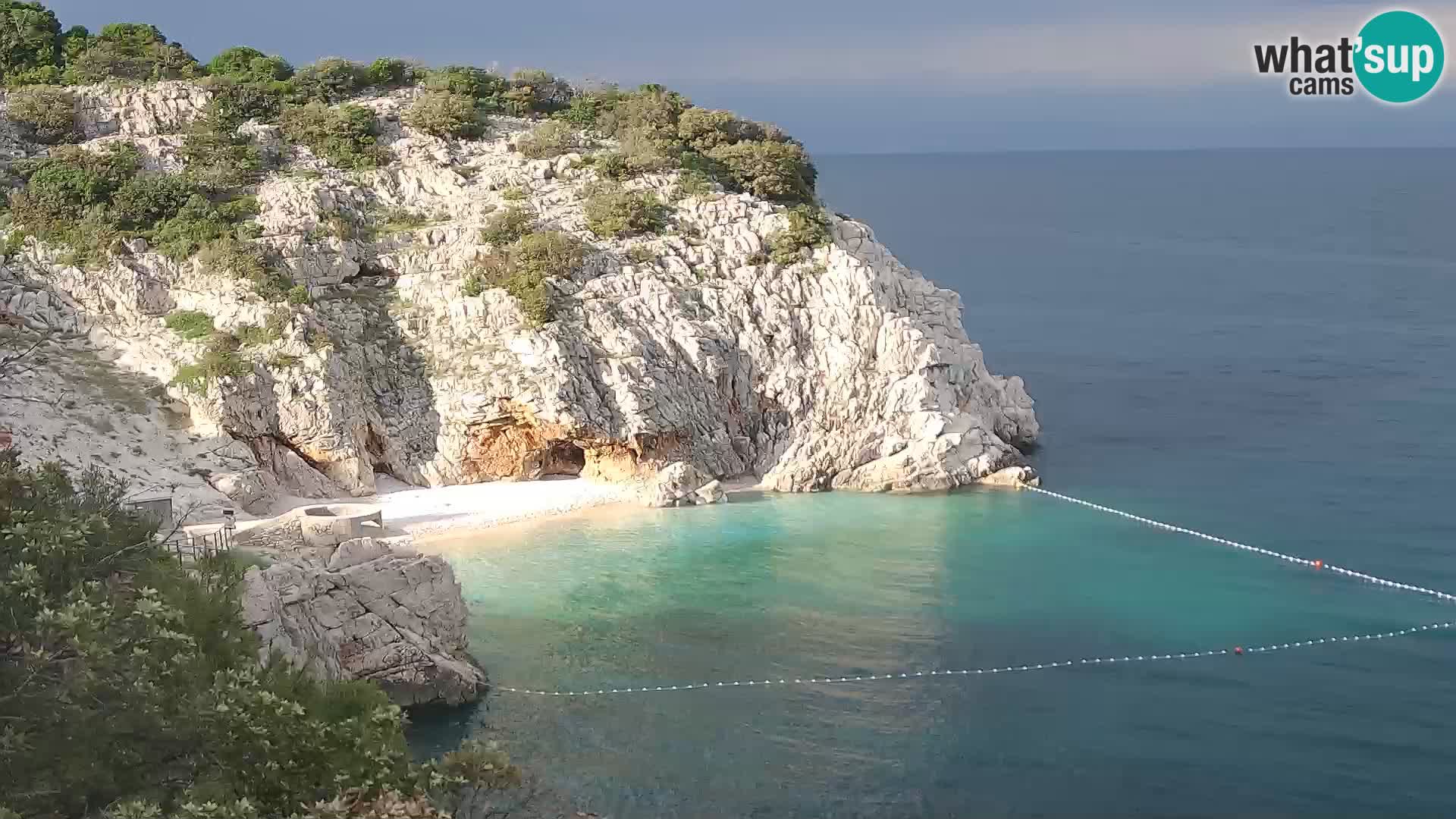 Spletna kamera Brseč plaža – Mošćenička Draga – Hrvaška